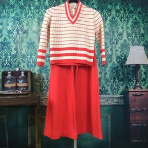 Vintage Sweater and Wide Leg Pant Set